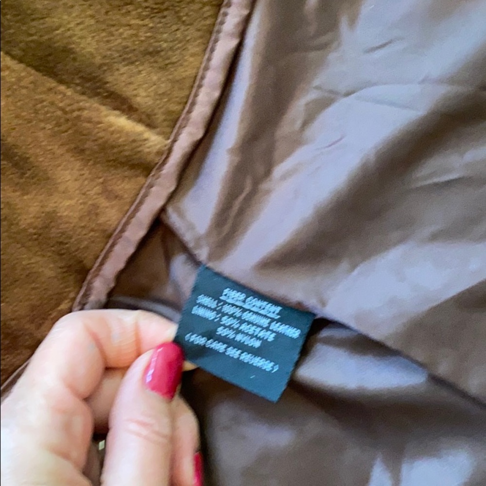 EUC BROWN LEATHER JACKET SMALL BROWN LEATHER COAT - Picture 9 of 16